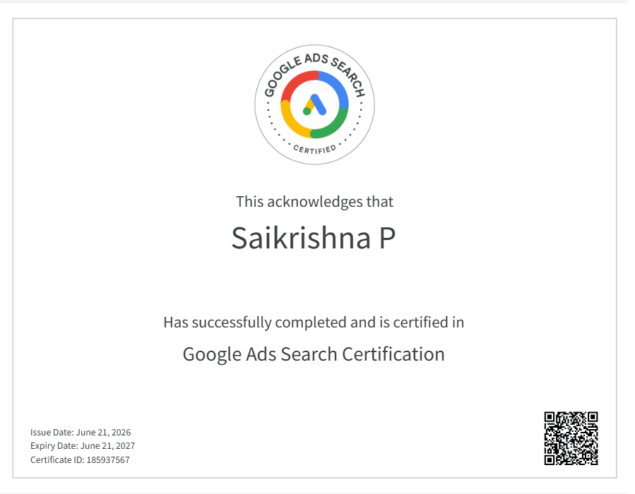 Google Ads Serach Certification